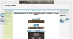 Desktop Screenshot of militarynames.com